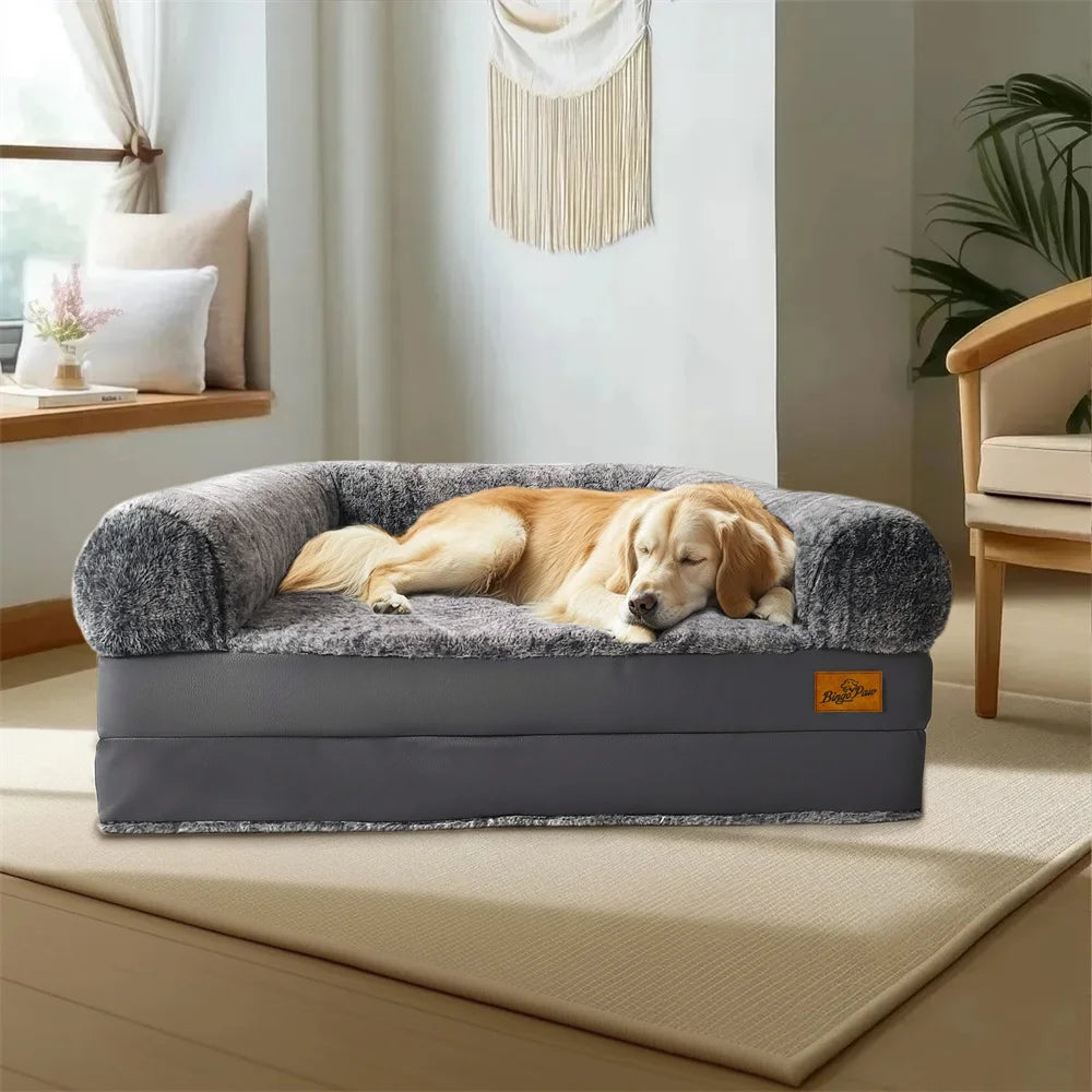 Foldable Human Dog Bed for Adult 2 in 1 Calming Large Dog Bed Washable Waterproof Dog Sofa